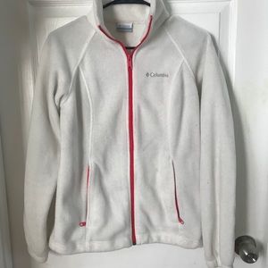 columbia white zip up